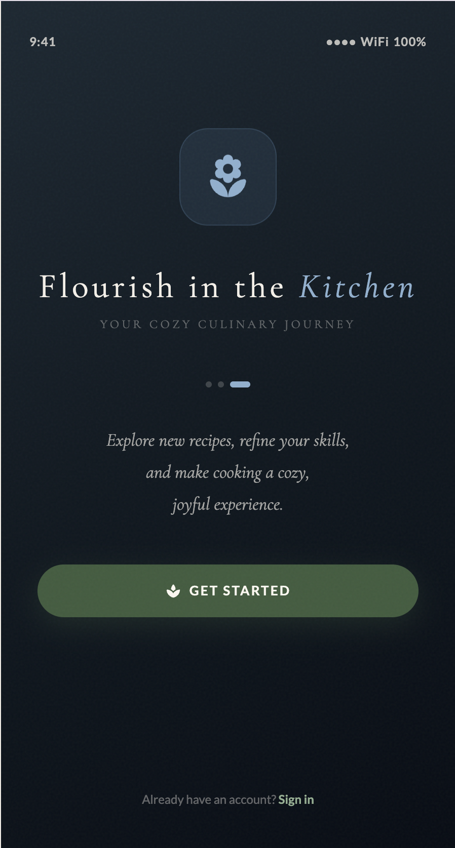 Hi-fi: Value proposition 3 - Flourish in the Kitchen