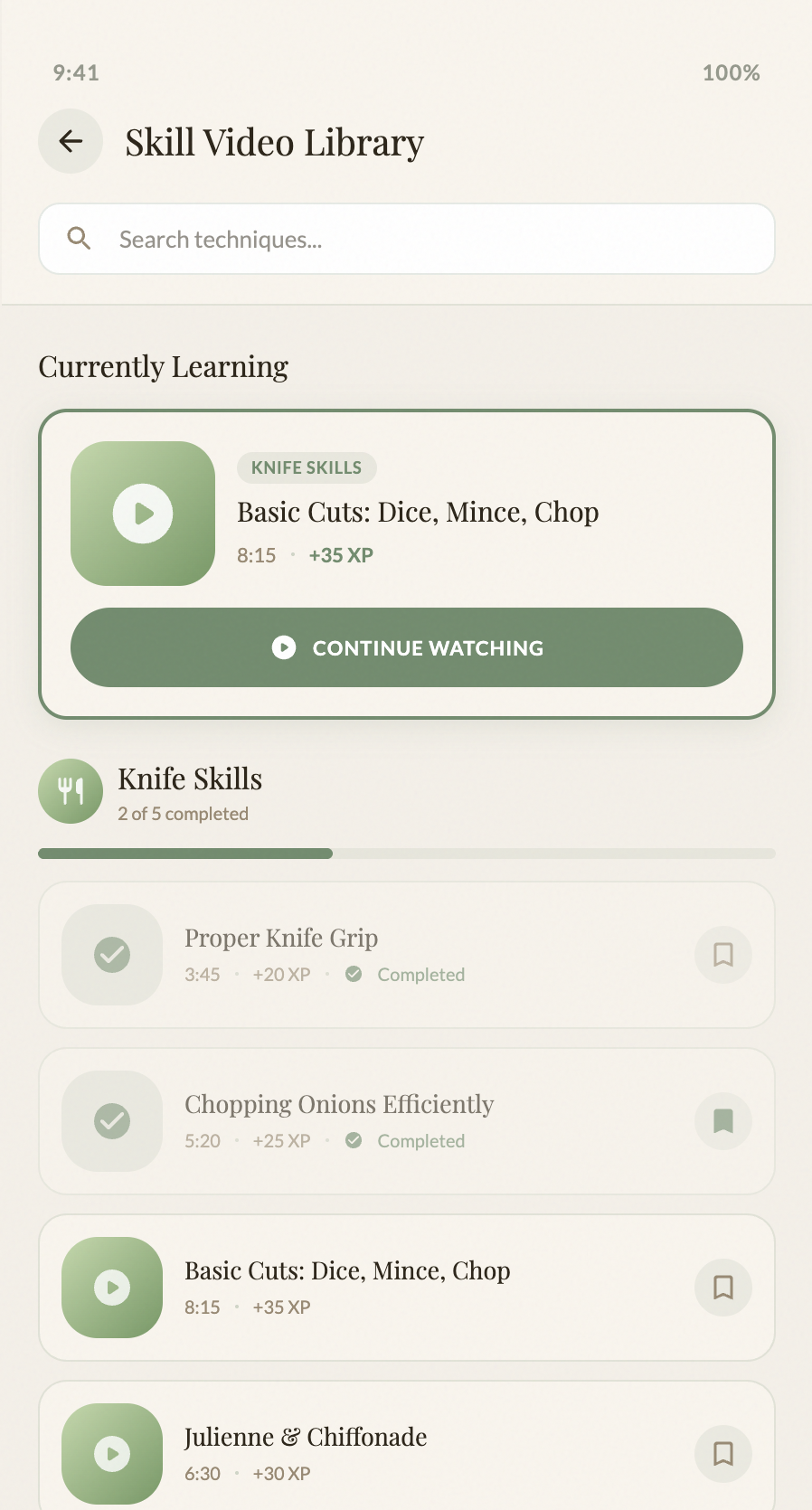 Hi-fi: Skill video library